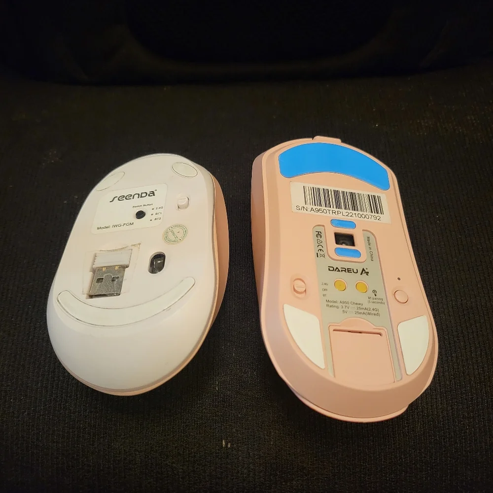 DAREU A950 Chewy Gaming Mouse & SEENDA IWG-FGM Mouse (RECHARGEABLE & WIRELESS)